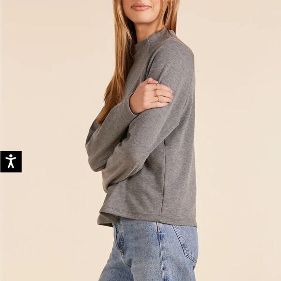 Bobbi Los Angelos Revolve Raglan Mock Neck Top Size S - Picture 6 of 8